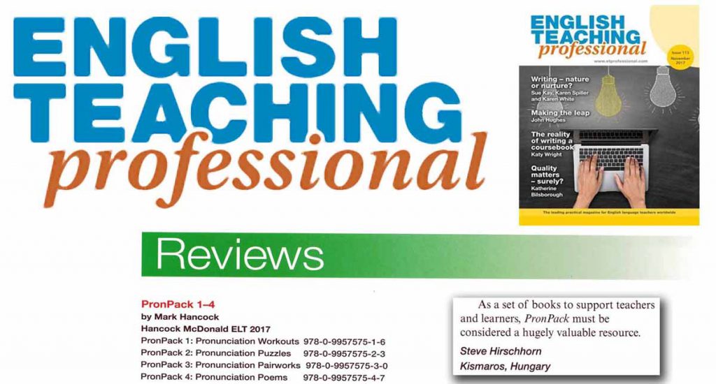 PronPack Review in English Teaching Professional